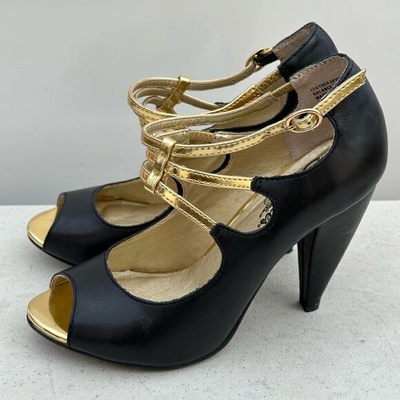 Seychelles Heart Grows Fonder Retro Peep Toe Strappy Mary Jane Pumps Size 6,5 - Picture 2 of 8